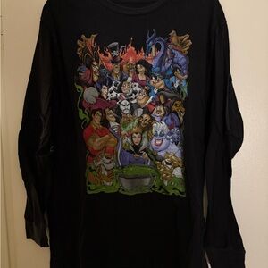 Disney Villains Black Long Sleeve Shirt